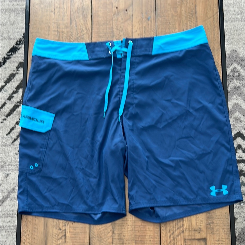 Under Armour Men's Blue Swim Shorts - Size 42